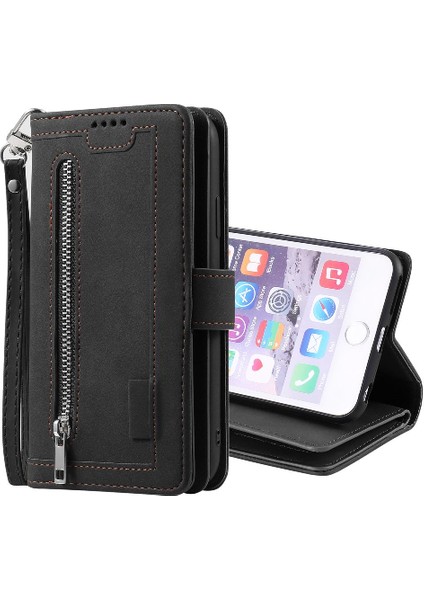 Iphone 6 Için Flip Case Artı/6s Artı Kordon Cüzdan Kickstand 9 Kart Yuvaları (Yurt Dışından)