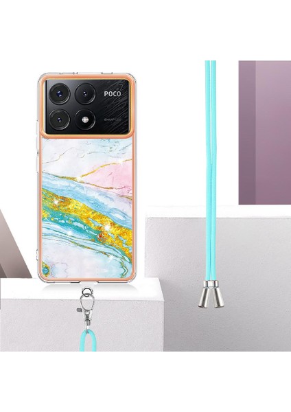 Xiaomi Poco X6 Pro Mermer Crossbody Kordon Askısı Tampon Yumuşak (Yurt Dışından)