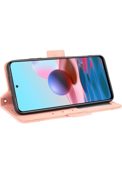 Xiaomi Redmi Için Not 10 4g Ayarlanabilir Ayrılabilir Kart Tutucu Manyetik Kapatma Deri Cüzdan Kapak (Yurt Dışından)