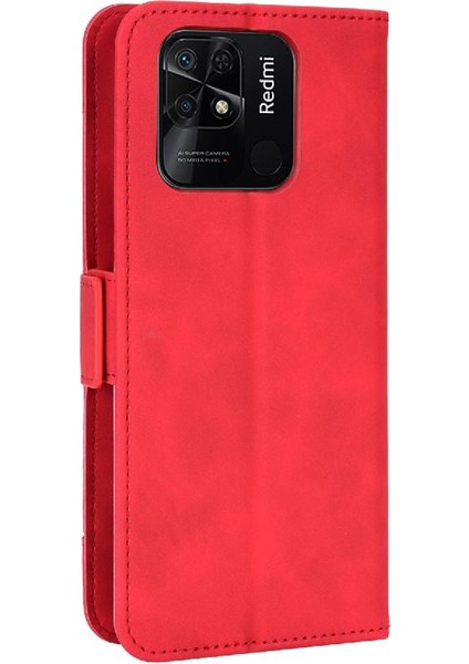 Mellow Shop Xiaomi Redmi 10C Için Kılıf Ayarlanabilir Ayrılabilir Kart Tutucu Manyetik Kapatma Deri Cüzdan Kapak (Yurt Dışından)