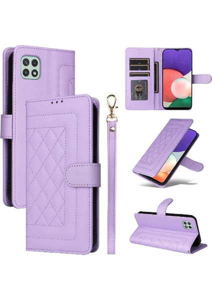 Samsung Galaxy A22 5g Için Flip Case Darbeye Basit Iş Cüzdan (Yurt Dışından)