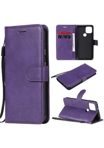 Google Piksel 5 Iş Cüzdan Telefon Kılıfı Için Flip Case Klasik Katı Yüksek (Yurt Dışından)
