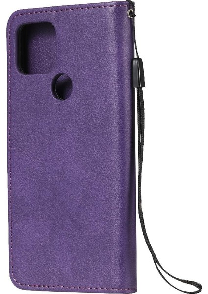 Google Piksel 5 Iş Cüzdan Telefon Kılıfı Için Flip Case Klasik Katı Yüksek (Yurt Dışından)