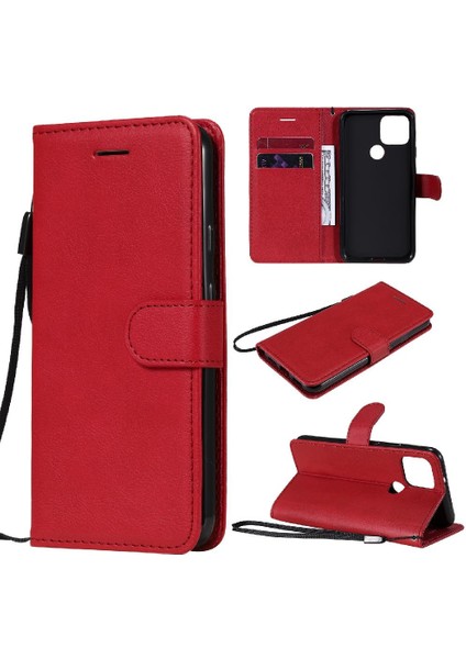 Google Piksel 5 Iş Cüzdan Telefon Kılıfı Için Flip Case Klasik Katı Yüksek (Yurt Dışından)