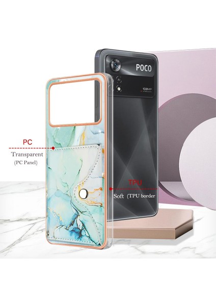 Xiaomi Poco X4 Pro 5g Kart Yuvaları Yumuşak Tpu Tampon Mermer Ince (Yurt Dışından)