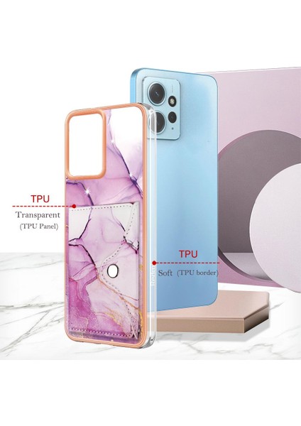 Xiaomi Redmi Için Not 12 4g Mermer Ince Cüzdan Yumuşak Tpu Tampon Kartı (Yurt Dışından) fiyatları