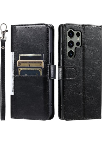 Samsung Galaxy S24 Için Flip Case Ultra Kickstand 6 Kart Yuvaları Cüzdan Pu (Yurt Dışından)