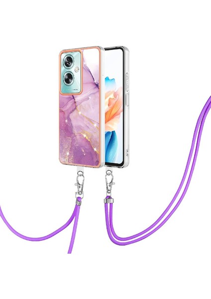 Oppo A79 5g Tampon Anti-Çizik Yumuşak Mermer Crossbody Kordon Için Kılıf (Yurt Dışından)