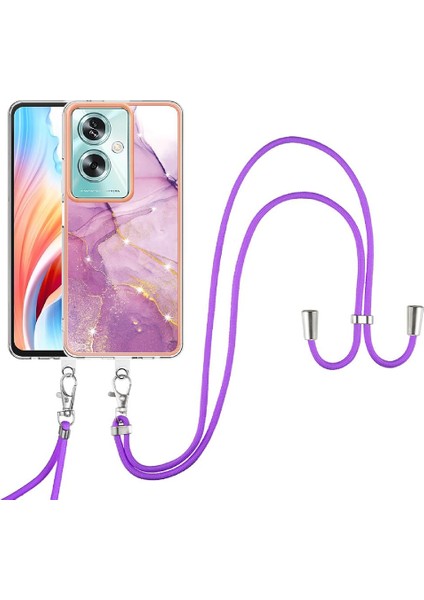 Oppo A79 5g Tampon Anti-Çizik Yumuşak Mermer Crossbody Kordon Için Kılıf (Yurt Dışından)