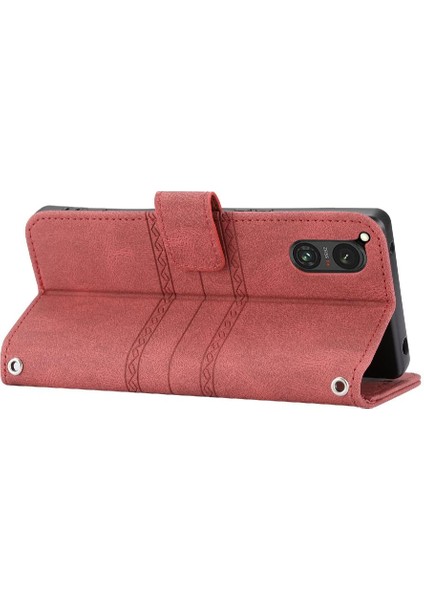 Sony Xperia 5 V Manyetik Kapatma Darbeye Koruyucu Pu Için Flip Case (Yurt Dışından)