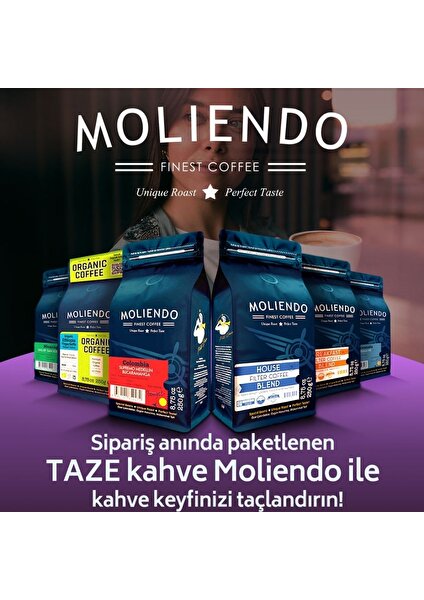 Moliendo Finest Coffee Moliendo Ekonomik Paket (Öğütülmüş Filtre Kahve 3*250 g