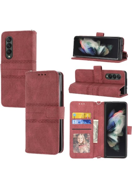 Samsung Galaxy Z Için Flip Case 5 3 5g Cüzdan Kılıf Kickstand Manyetik Pu (Yurt Dışından)