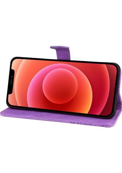 Iphone 12 Için Kılıf Mini Deri Cüzdan Kickstand Koruyucu Büyük ile (Yurt Dışından)