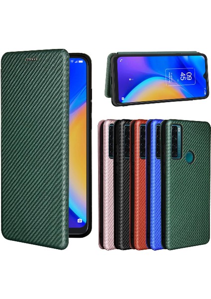 Tcl 20SE Tam Koruma Kartı Ekleme Deri Folio Flip Case Için Kılıf (Yurt Dışından)