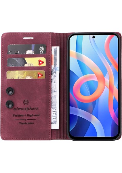 Mellow Shop Xiaomi Redmi Not 11 Için Flip Case 5g Cüzdan Deri Kılıf Kapak Çevirin (Yurt Dışından)