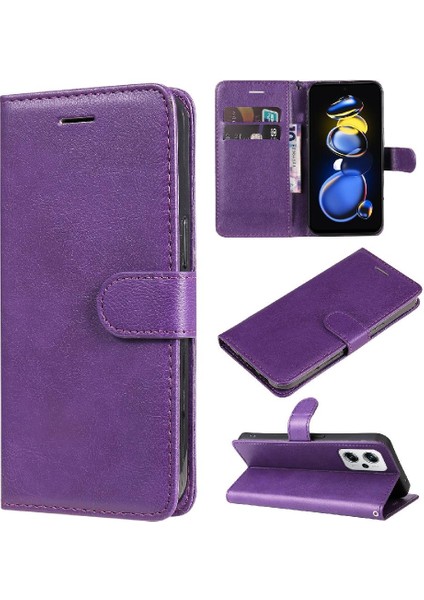 Xiaomi Redmi Için Flip Case NOTE11 Pro Artı 5g Klasik Düz Renk Yüksek (Yurt Dışından)