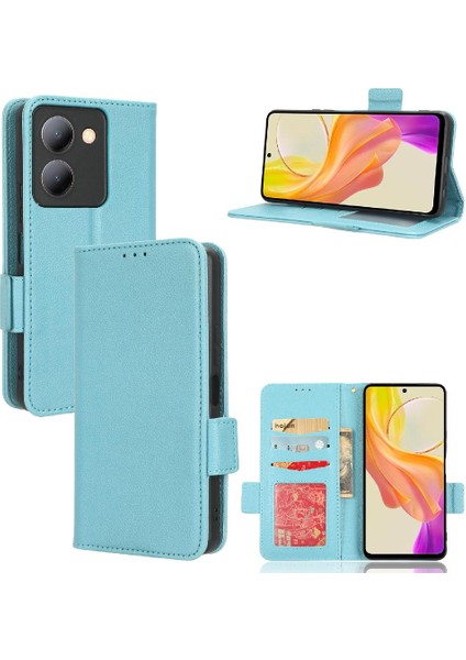 Vivo Y36 4g/5g Için Kılıf Cüzdan Pu Deri Kart Yuvaları Tutucu Yan Toka (Yurt Dışından)