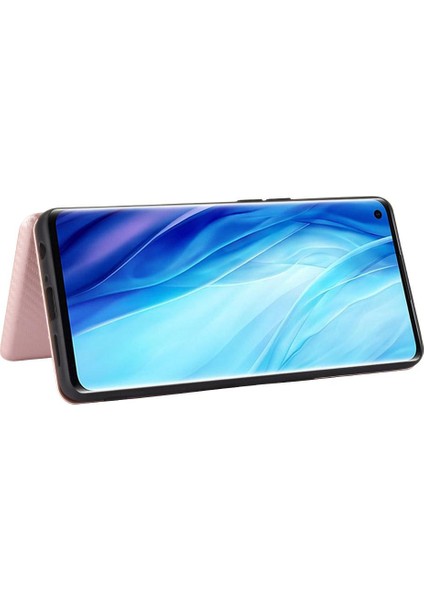Oppo Reno4 Pro 4g Için Kılıf Tam Koruma Manyetik Karbon Fiber Deri (Yurt Dışından)