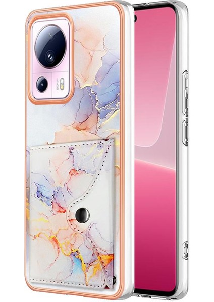 Xiaomi 13 Lite 5g Kart Yuvaları Mermer Yumuşak Tpu Tampon Ince Cüzdan (Yurt Dışından)
