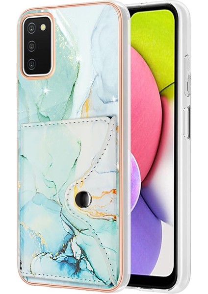Samsung Galaxy A03S Mermer Ince Cüzdan Kart Yuvaları Yumuşak Tpu Tampon (Yurt Dışından)