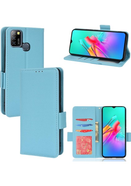 Infinix Sıcak 10 Lite Cüzdan Için Kılıf Yan Toka Kart Yuvaları Tutucu Manyetik (Yurt Dışından)