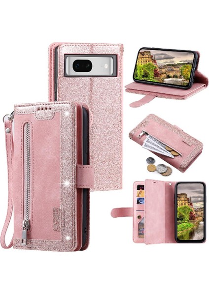 Google Piksel 7 Pro Pu Deri Cüzdan Kickstand Kordon 9 Için Flip Case (Yurt Dışından)