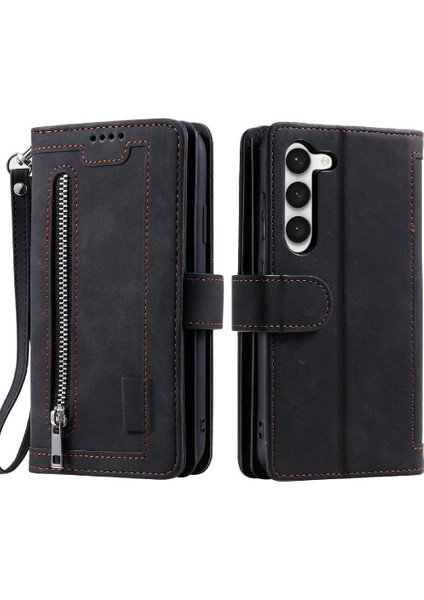 Samsung Galaxy S23 Artı Kickstand 9 Kart Yuvaları Cüzdan Pu Için Flip Case (Yurt Dışından)