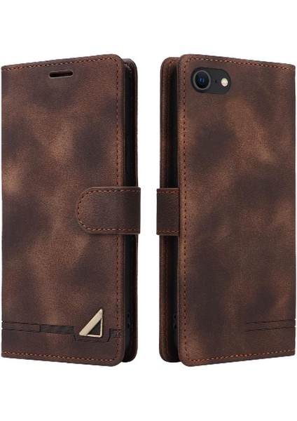 Iphone Se 2022/2020 Deri Çanta Cüzdan Basit Iş Için Flip Case (Yurt Dışından)