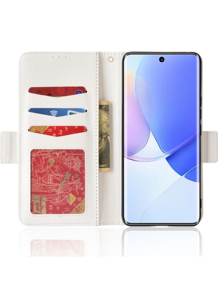 Huawei Nova 9 Için Kılıf Yan Toka Kart Yuvaları Tutucu Cüzdan Pu Deri (Yurt Dışından)