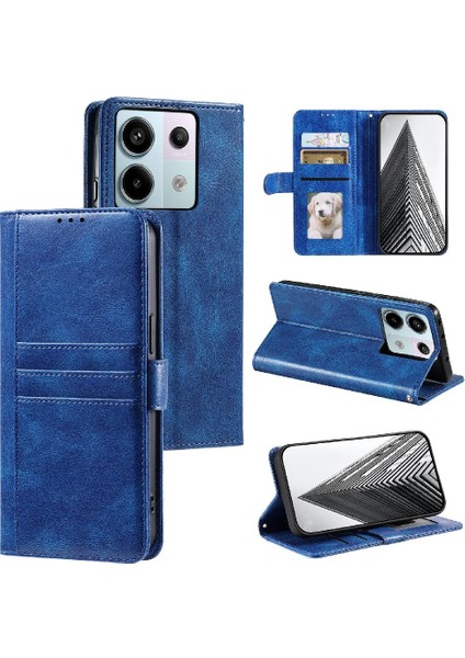 Xiaomi Redmi Not Için Flip Case 13 Pro 5g Pu Deri Kickstand 6 Kart (Yurt Dışından)