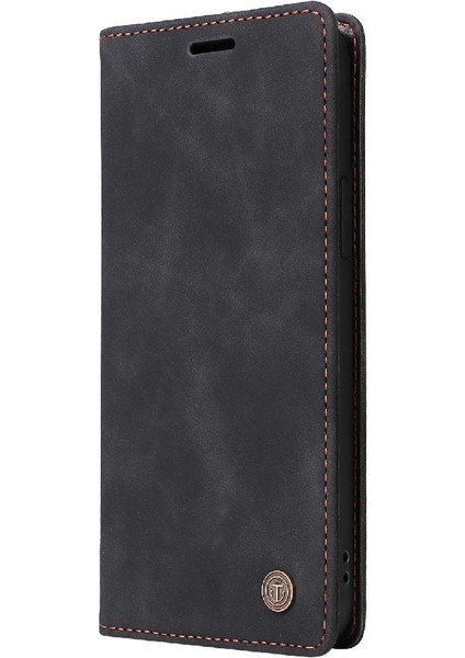 Iphone 12 Için Flip Case Pro Max Cüzdan Darbeye Kapak Kapak Basit Kılıf (Yurt Dışından)