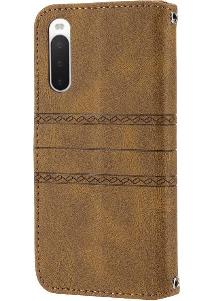 Sony Xperia 10 V Darbeye Koruyucu Pu Deri Cüzdan Için Flip Case (Yurt Dışından)