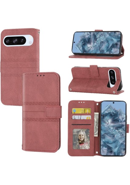 Google Piksel 9 5g Için Flip Case Pu Deri Manyetik Kapatma Darbeye (Yurt Dışından)