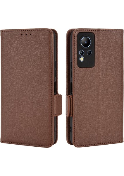 Infinix Not 12 Için Kılıf Cüzdan Pu Deri Manyetik Kart Yuvaları Tutucu Yan (Yurt Dışından)