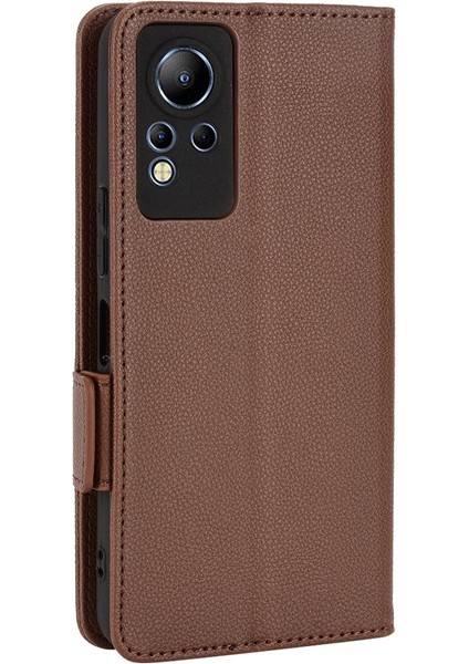 Infinix Not 12 Için Kılıf Cüzdan Pu Deri Manyetik Kart Yuvaları Tutucu Yan (Yurt Dışından)