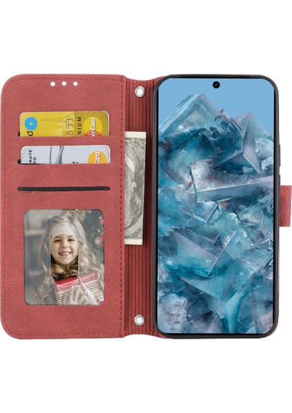 Google Piksel 9 5g Için Flip Case Pu Deri Manyetik Kapatma Darbeye (Yurt Dışından)