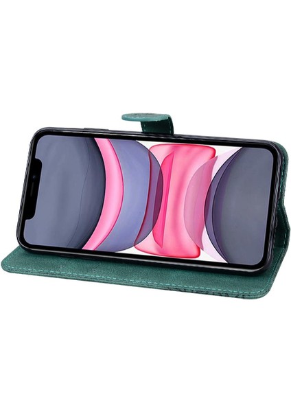 Kart Yuvası Standı Deri Cüzdan Büyük Flip ile iphone 11 Pro Max Için Kılıf (Yurt Dışından)