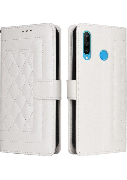 Huawei P30 Lite Için Flip Case Cüzdan Kapak Çevirin Deri Kılıf Darbeye (Yurt Dışından)