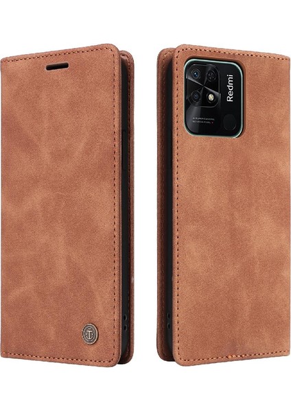 Mellow Shop Xiaomi Redmi 10C Için Flip Case Basit Iş Darbeye Cüzdan Deri (Yurt Dışından)