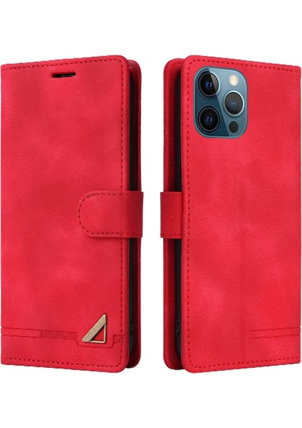 Iphone 12 Için Flip Case Pro Max Darbeye Cüzdan Deri Kılıf Basit (Yurt Dışından)