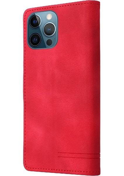Iphone 12 Için Flip Case Pro Max Darbeye Cüzdan Deri Kılıf Basit (Yurt Dışından)