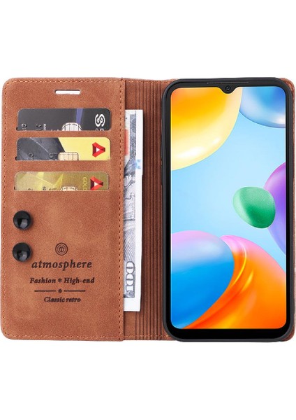 Mellow Shop Xiaomi Redmi 10C Için Flip Case Basit Iş Darbeye Cüzdan Deri (Yurt Dışından)