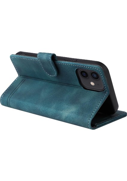 Iphone 12 Için Flip Case Mini Cüzdan Darbeye Kapak Kapak Basit Iş (Yurt Dışından)