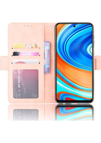 Xiaomi Redmi Için Not 9 Pro Max Ayarlanabilir Ayrılabilir Kart Tutucu Manyetik Kapatma Deri Cüzdan Kapak (Yurt Dışından)