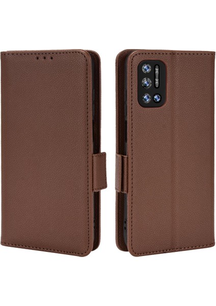 Doogee N40 Pro Pu Deri Manyetik Yan Toka Kart Yuvaları Tutucu Için Kılıf (Yurt Dışından)