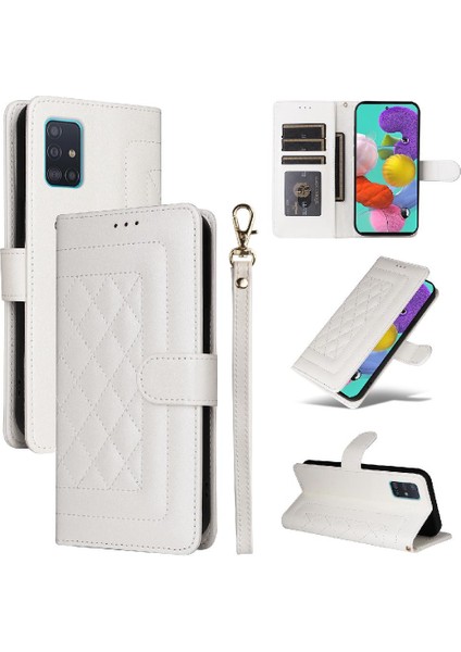 Samsung Galaxy A51 Cüzdan Için Flip Case Basit Iş Darbeye Dayanıklı Kapak (Yurt Dışından)