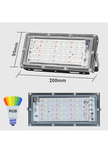 Go İthalat Kumandalı LED Işık Dış Cephe Aydınlatması çok Renkli Rgb led Panel Işık Partiled Aydınlatma (2818)