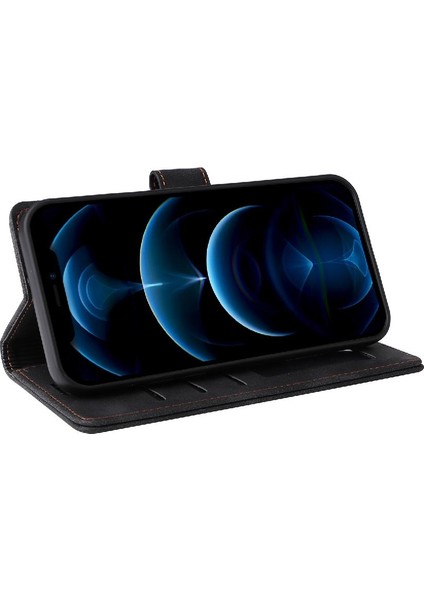 Iphone 12 Için Flip Case Pro Max Darbeye Cüzdan Deri Kılıf Basit (Yurt Dışından)