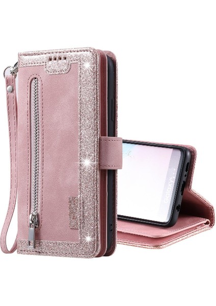 Samsung Galaxy S10 Artı Kordon Kickstand Pu Deri Cüzdan Için Flip Case (Yurt Dışından)