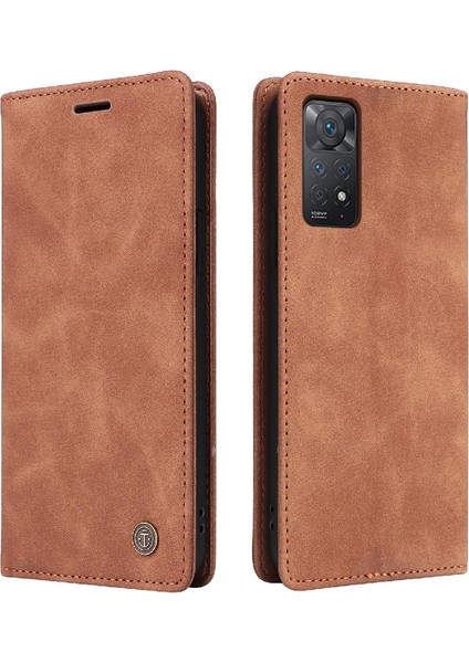 Xiaomi Redmi Not 11 Pro Için Flip Case Darbeye Basit Iş Deri (Yurt Dışından)